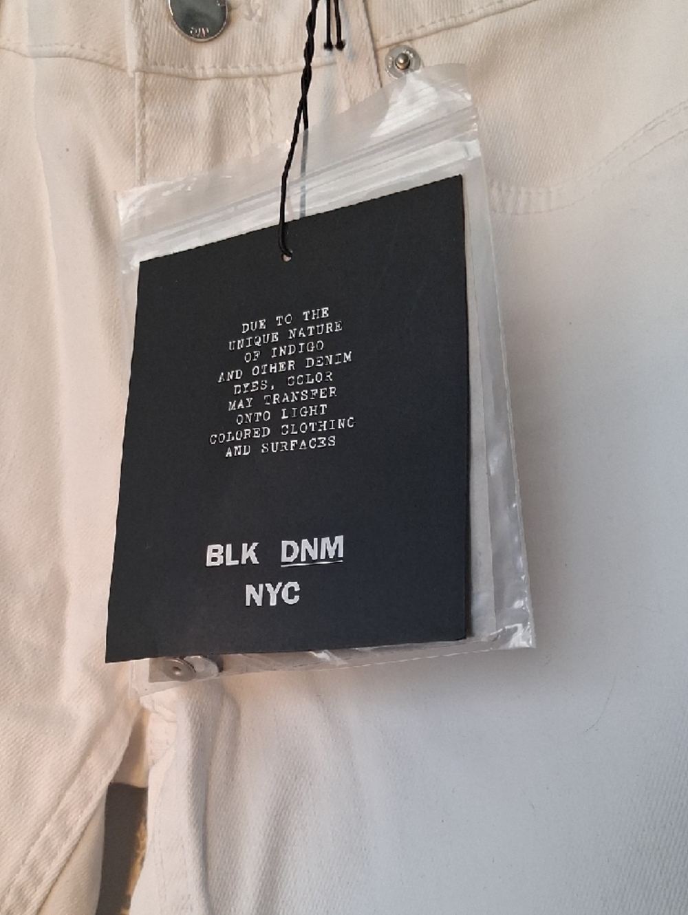 BLK DNM Women's Off-White Slim Jeans - Picture 3 of 6